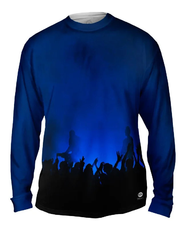 Long-Sleeve-Biker-Edm Music Makes The Crowd Blue