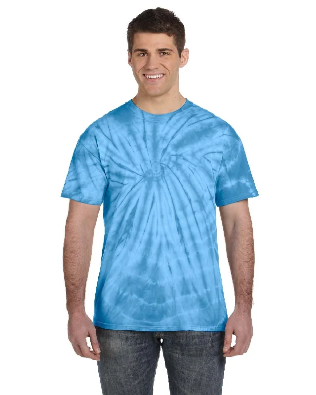 T-Shirt-Green-Tie-Dye CD101 Adult 5.4 oz. 100% Cotton Spider T-Shirt