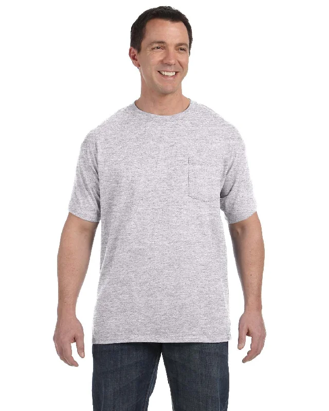 T-Shirt-Wicking-Hanes H5590 Men's Authentic-T Pocket T-Shirt