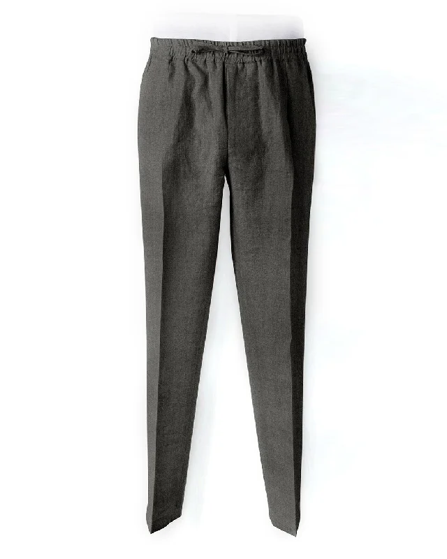 Pants-Classic-Ash Grey Twill Drawstring Pants