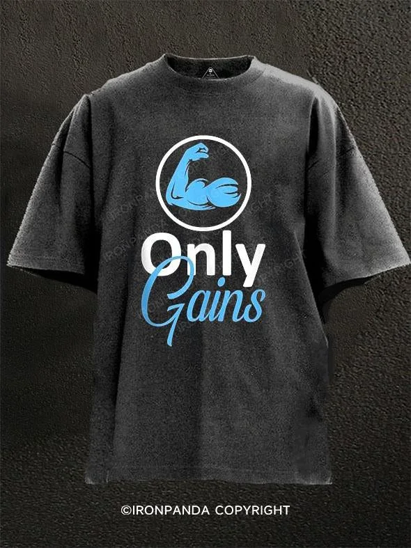 T-Shirt-Heat-Transfer-only gains Washed Gym Shirt