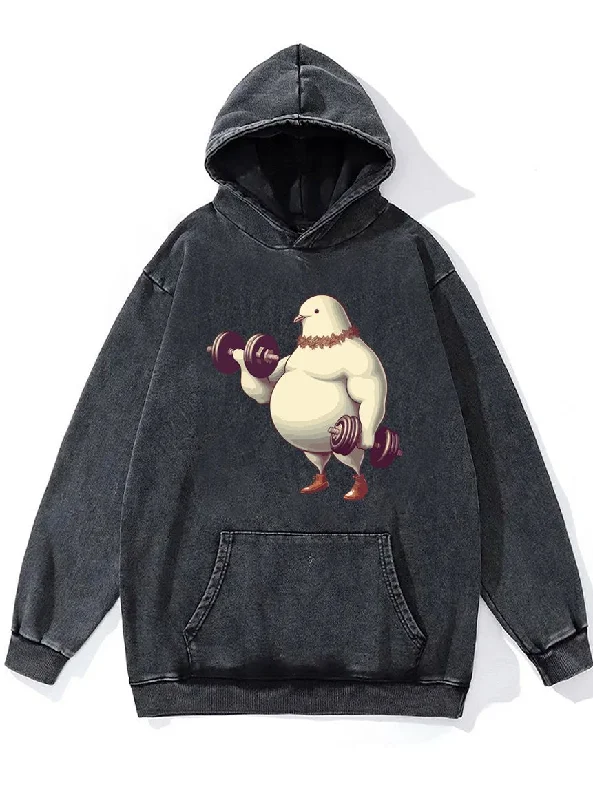 Hoodie-Thermal-FAT PIGEON LIFT DUMBBELLS Washed Gym Hoodie