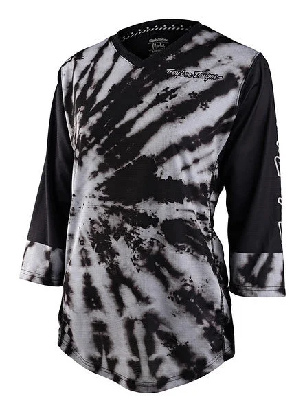 Long-Sleeve-Vintage-Troy Lee Designs Mischief 3/4 Sleeve MTB Jersey - Womens - Tie Dye - Black