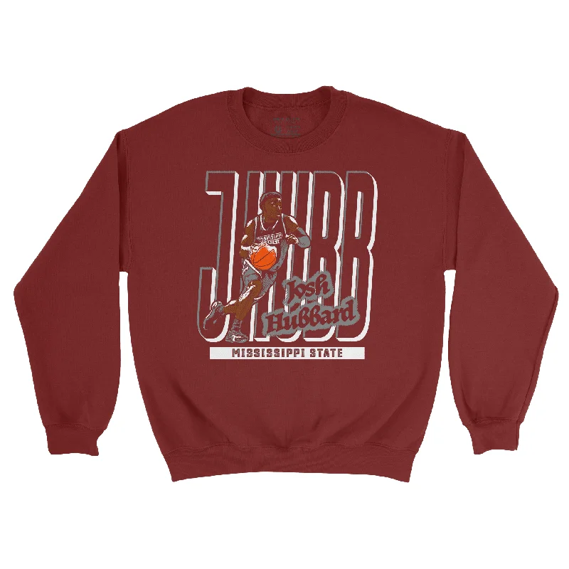 Long-Sleeve-Zip-Up-EXCLUSIVE RELEASE: J Hubb Cartoon Maroon Crewneck