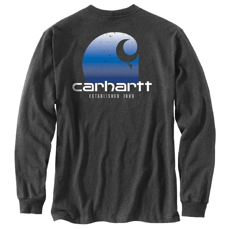 Long-Sleeve-Performance-Carhartt Men's Relaxed Fit Heavyweight Pocket "C" Graphic Long Sleeve T-Shirt