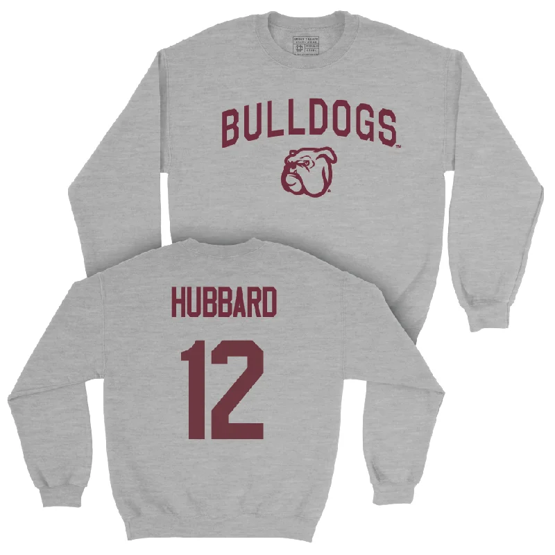 Long-Sleeve-Surfing-Sport Grey Men's Basketball Bulldogs Crew - Josh Hubbard