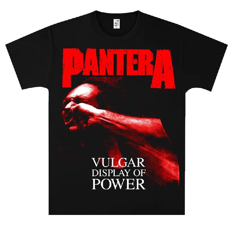 T-Shirt-Embroidery-Pantera Red Vulgar T-Shirt