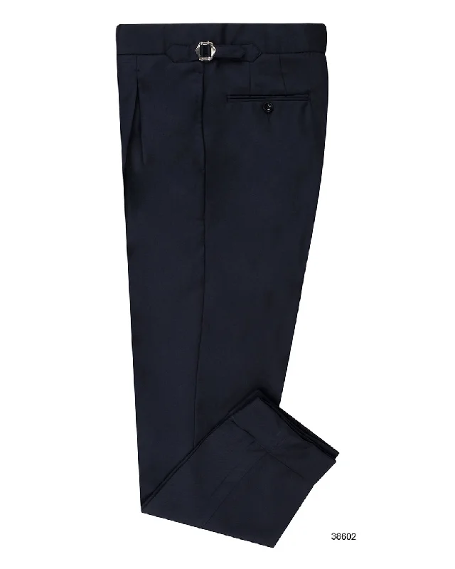 Pants-Cozy-VBC: Dark Navy Covert Wool