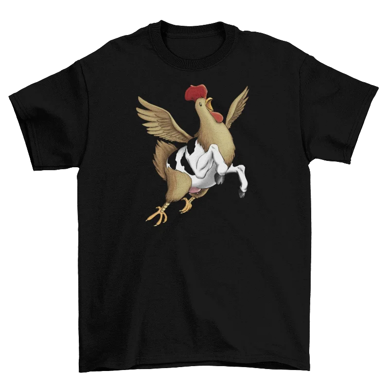 T-Shirt-Slim-Fit-ChickenCow Dark Bawk 2.0 - T-Shirt