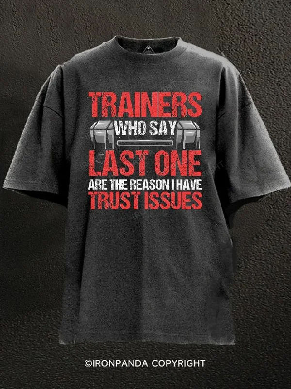 T-Shirt-Printed-Personal Trainer Fitness Instructor Washed Gym Shirt