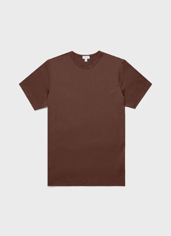 T-Shirt-Minimalist-Men's Classic T-shirt in Cocoa Brown