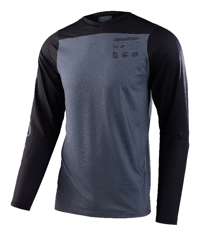 Long-Sleeve-Performance-Troy Lee Designs Skyline Long Sleeve MTB Jersey - Charcoal - 2023