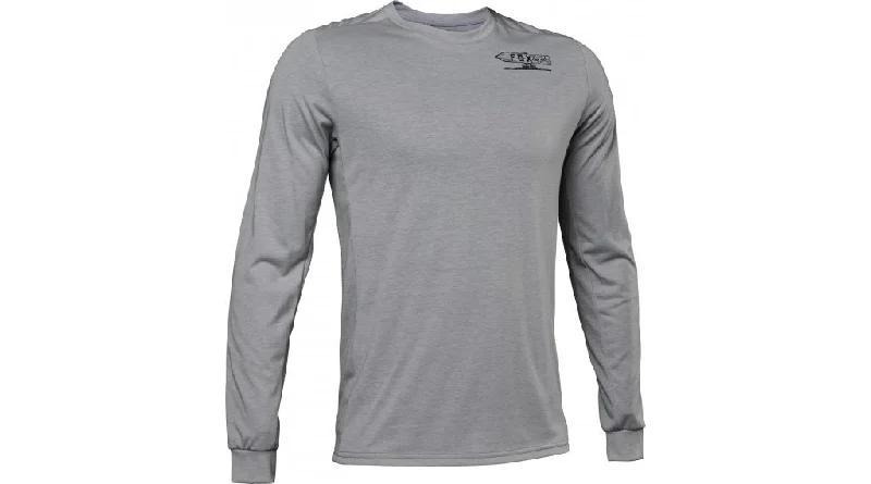 Long-Sleeve-Hooded-Fox Racing Ranger Dri Release Long Sleeve MTB Jersey - Steel Gray