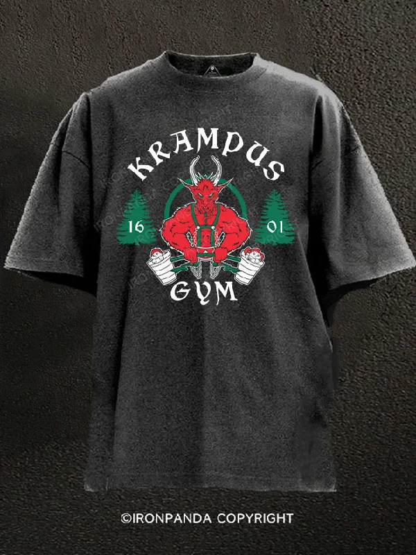 T-Shirt-Raglan-Krampus Gym Washed Gym Shirt