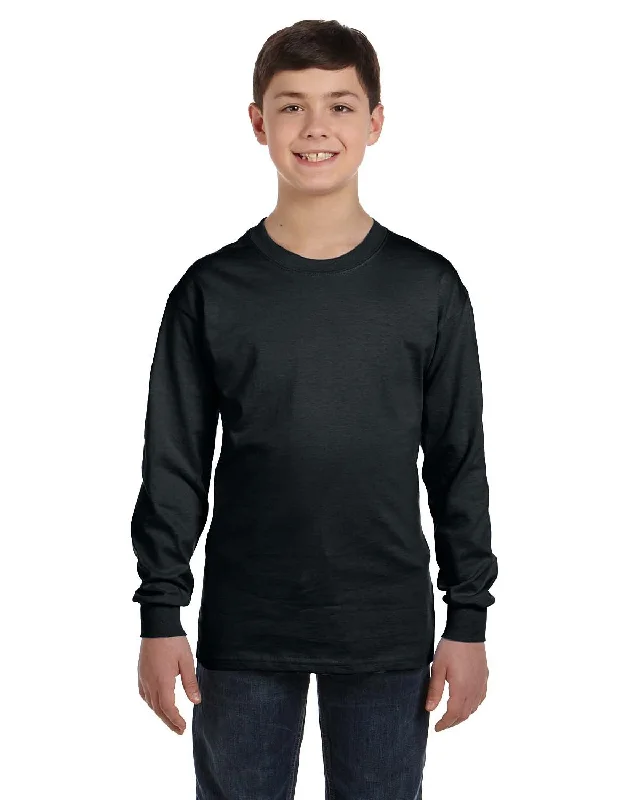 T-Shirt-Premium-Gildan G540B Youth Heavy Cotton Long-Sleeve T-Shirt