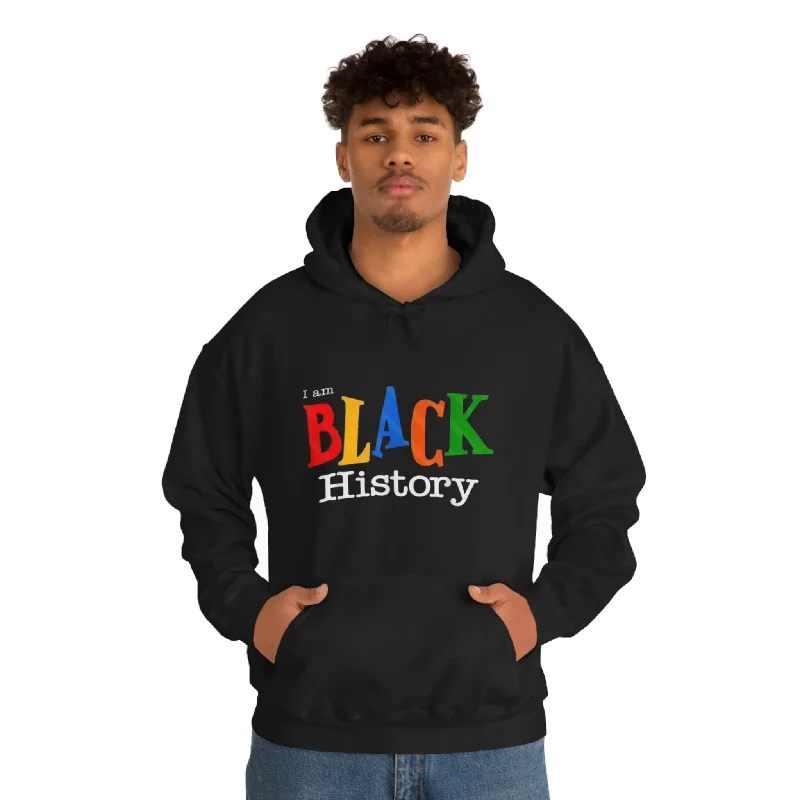 Hoodie-Travel-I Am Black History Hooded Sweatshirt