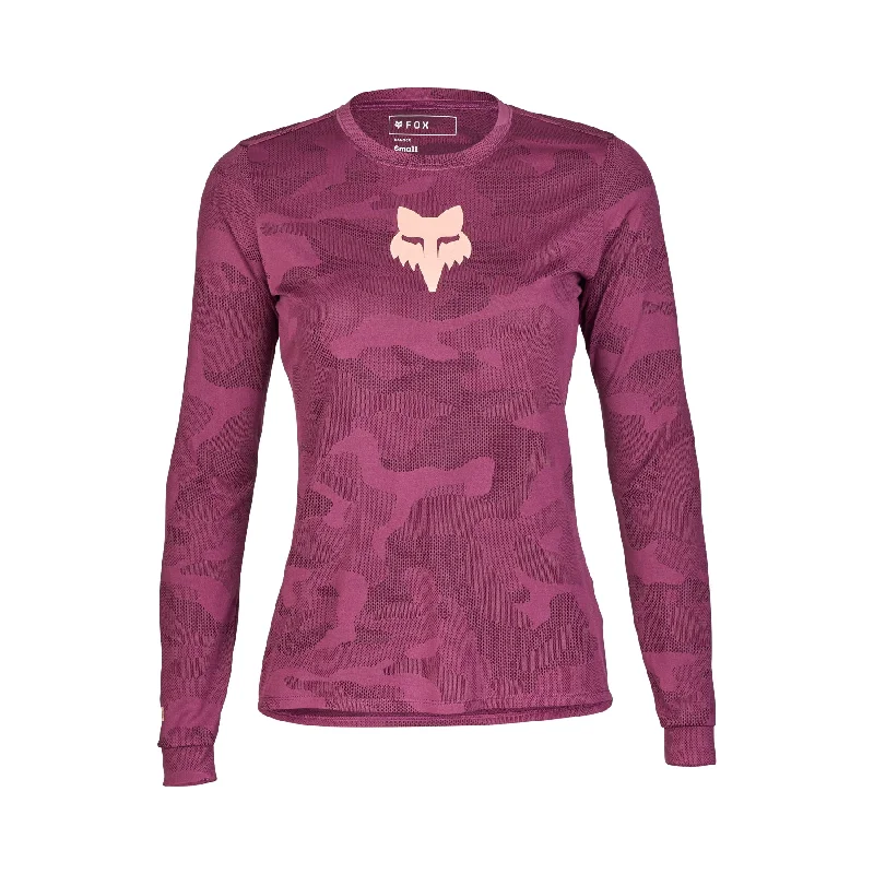 Long-Sleeve-Hip-Hop-Fox Racing Ranger Tru Dri Long Sleeve MTB Jersey - Womens - Sangria