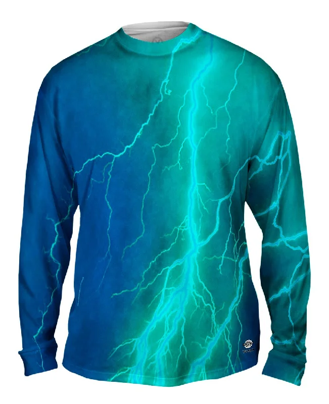 Long-Sleeve-Performance-Lightning Storm Blue Turqouise