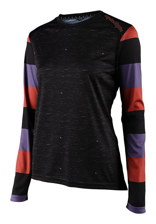 Long-Sleeve-Thermal-Troy Lee Designs Lilium Long Sleeve MTB Jersey - Womens - Rugby - Black