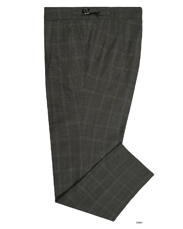 Pants-Sportswear-Loro Piana: Dark Grey Tartan Checks