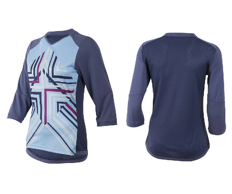 Long-Sleeve-Orange-Pearl Izumi Launch 3/4 Sleeve MTB Jersey - Womens - Deep Indigo