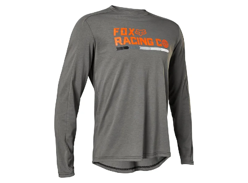 Long-Sleeve-Soft-Fox Racing Ranger DR Long Sleeve MTB Jersey - Race Co - Dark Gray