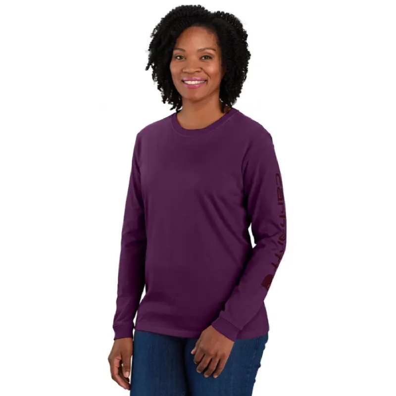 Long-Sleeve-Loose-Fit-Carhartt Women's Logo Sleeve Long Sleeve T-Shirt