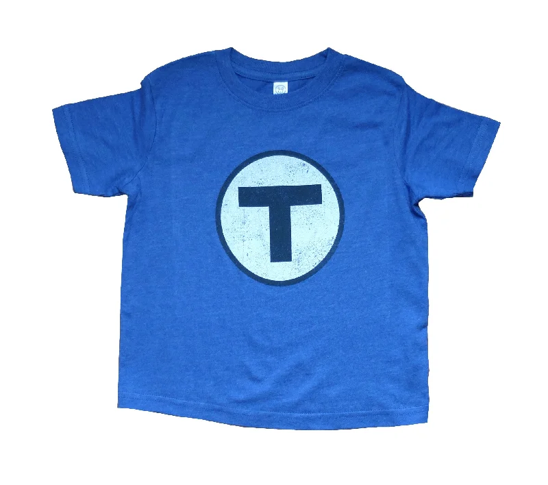 T-Shirt-Relaxed-Fit-T Logo Blue T-Shirt (Toddler/Youth)