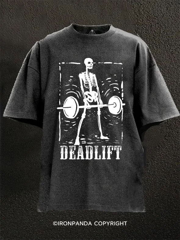 T-Shirt-Travel-Deadlift Washed Gym Shirt