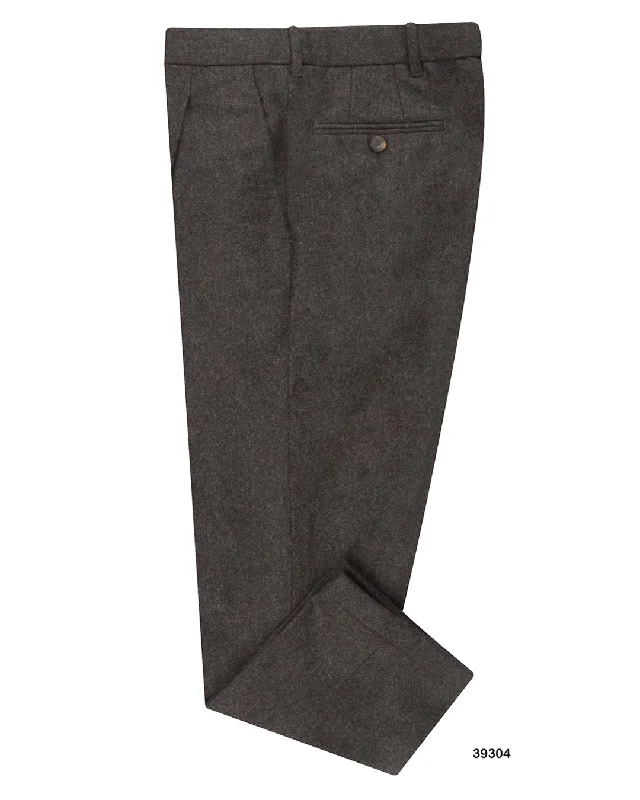 Pants-Sweatpants-Holland Sherry Classic Worsted Flannel Lightbrown With Lightbrown Granite