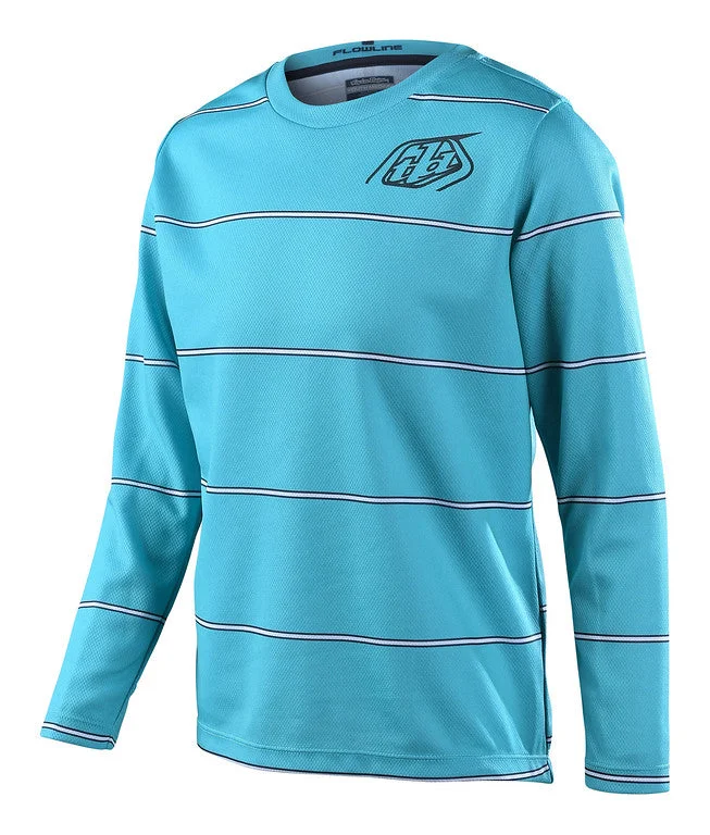 Long-Sleeve-High-Quality-Troy Lee Designs Flowline Long Sleeve MTB Jersey - Youth - Revert - Ivy