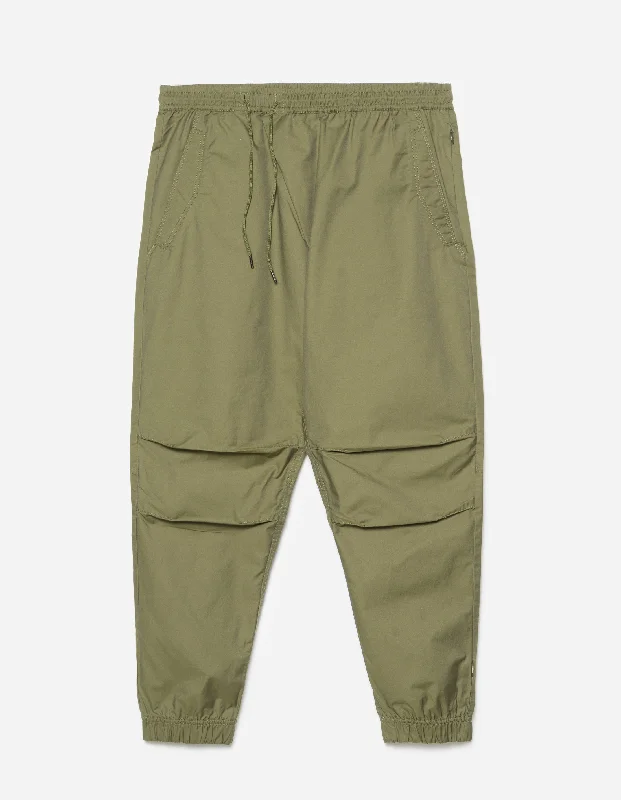 Pants-Tapered-4050 Asym Track Pants Olive OG-107F