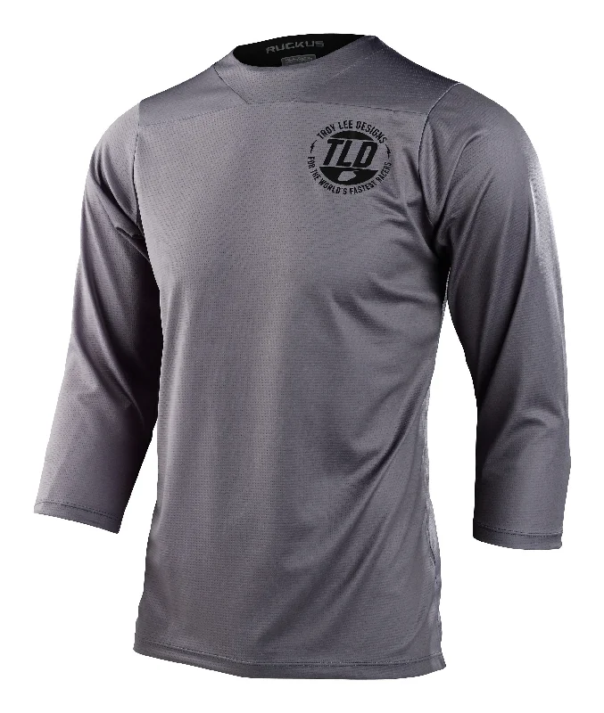 Long-Sleeve-College-Troy Lee Designs Ruckus 3/4 Sleeve MTB Jersey - Industry - Charcoal