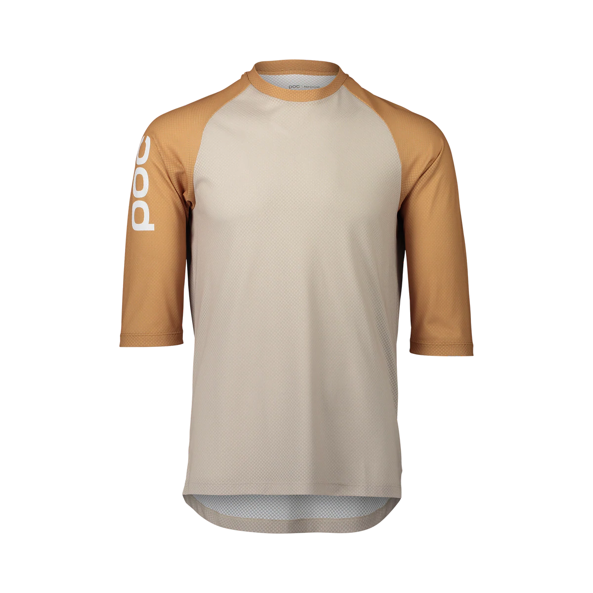 Long-Sleeve-Running-POC Pure 3/4 Sleeve MTB Jersey - Light Sandstone Beige-Aragonite Brown