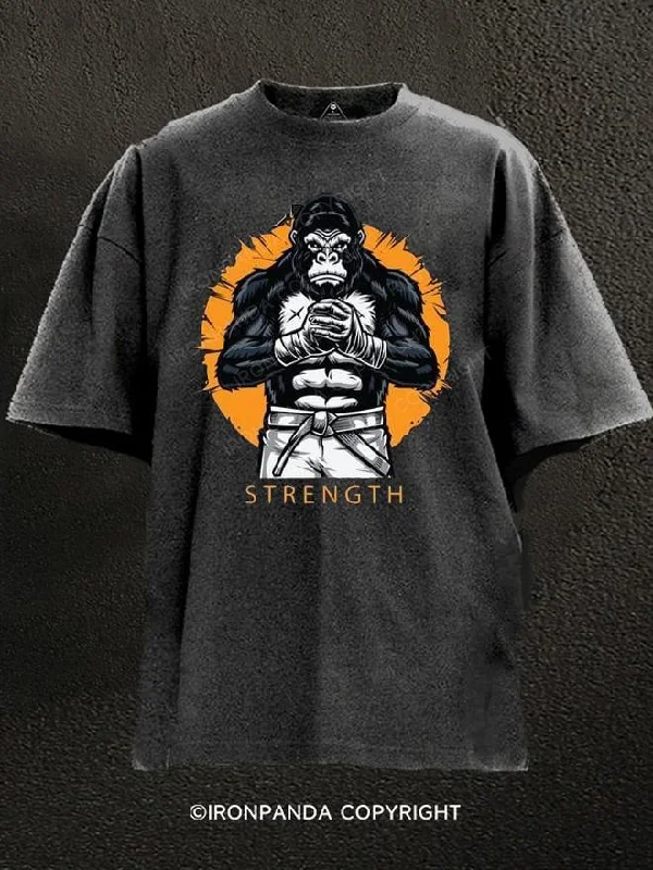 T-Shirt-Moisture-Wicking-Strength Gorilla Washed Gym Shirt